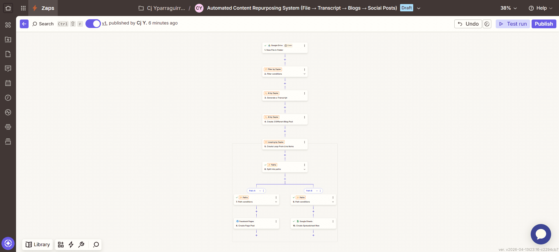 AI-powered content repurposing Zapier workflow