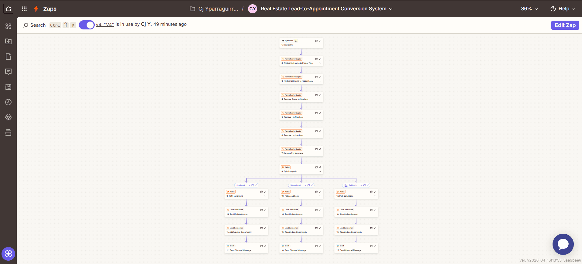 Real estate lead routing Zapier workflow